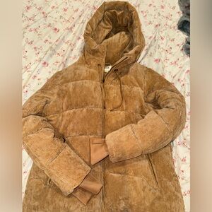 a.n.a Tan Corduroy Puffer Jacket
